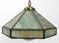 061089 LEADED GLASS HANGING SHADE H 18 DIA 28