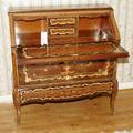 031074 ITALIAN MARQUETRY SLANTFRONT DESK