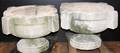 061124 CEMENT GARDEN URNS C1950 H 18 DIA 28