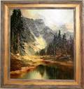 040079 A LUNKE MUNCHEN OIL ON CANVAS MOUNTAIN