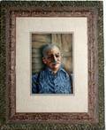 020075 EDWARD DEVLIN EGG TEMPERA PAINTING OLD TIMER
