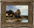 062078 NORTHERN EUROPEAN OIL ON CANVAS LANDSCAPE
