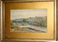 062069 CHARLES DICKMAN WATERCOLOR RIVER LANDSCAPE