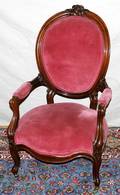 031176 VICTORIAN MAHOGANY ARMCHAIR C 1880