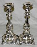 031153 EASTERN EUROPEAN SILVER CANDLESTICKS