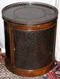 030077 MAHOGANY  BRONZE END TABLE H 27 DIA 24