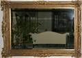 020104 GILT BEVELED GLASS MIRROR H 64 W 88
