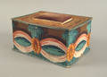 Wallpaper sewing box mid 19th c
