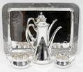 050089 TIFFANY STERLING TEA SET  CONTINENTAL TRAY
