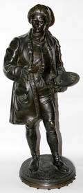 050101 JEAN JULES SALMSON BRONZE SCULPTURE OF ARTIST