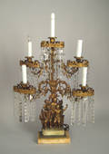 Philadelphia 5arm gilt candelabra mid 19th c
