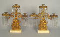 Pair of Philadelphia gilt metal candelabra ca 1850