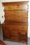 030098 COLONIAL STYLE PINE HUTCH H 72 W 48 D 20