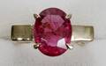 030092 65CT PINK TOURMALINE  14KT YELLOW GOLD RING