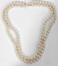 030088 75  8 MM CULTURED PEARL  14K GOLD NECKLACE