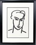 022074 MATISSE LITHOGRAPH PORTRAIT IN BLACK 280500