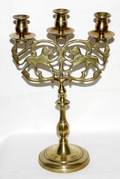 021191 ENGLISH BRASS SINGLE CANDELABRUM H 14