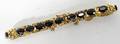 021210 14KT YELLOW GOLD  GARNET BRACELET L 7
