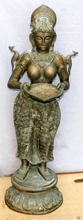 070071 BRONZE STANDING FIGURE GODDESS H 38