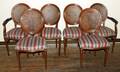 062131 LOUIS XVI STYLE WALNUT CANE BACK CHAIRS
