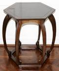 062122 BAKER ELM HEXAGONAL TABORET H 20 W 18
