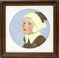 061227 AMERICAN PAINTING CHILD AMONG SNOWFLAKES