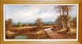 061224 K BOUMER OIL ON CANVAS LANDSCAPE W POND