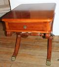 060115 EMPIRE STYLE MAPLE LAMP TABLE C1980