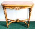 052174 LOUIS XVI STYLE WALNUT CONSOLE C 1930 H 32