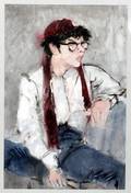 052146 RICHARD JERZY WATERCOLOR PORTRAIT OF BOY