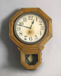 Ingraham oak wall clock