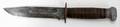 040210 WWI LEATHER IRON ALUMINUM HUNTING KNIFE