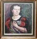 040201 JOHN O TODAHL OIL ON CANVAS PORTRAIT OF WOMAN