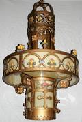 032078 TIERED GILT METAL CHANDELIERS H 60 DIA 30