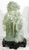 031221 CHINESE SERPENTINE FIGURE OF ELDER H26 W15