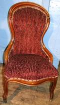 030157 HAND CARVED MAHOGANY LADYS CHAIR C1890