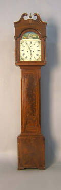 Federal mahogany tall case clock