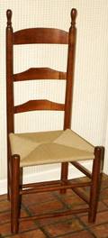 021251 LADDER BACK SIDE CHAIR W ROPE SEAT