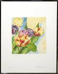 070179 CONNIE THORSEN MONOPRINT 1987 TULIPS