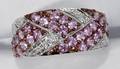 070116 WHITE GOLD PINK SAPPHIRE  DIAMOND RING