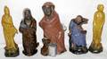 070083 CHINESE RAKU  BORGHESE STYLE POTTERY FIGURES