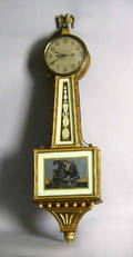 New Haven Clock Co Federal style banjo clock