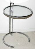 052193 ELAINE GRAY CHROME  GLASS ROUND TABLES 2