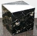 052187 BLACK MARBLE SQUARE PEDESTALS TWO H 12