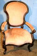051200 VICTORIAN MAHOGANY GENTLEMANS CHAIR C1870
