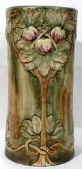 042178 WELLER FLEMISH POTTERY UMBRELLA STAND