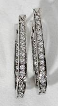 042147 CARTIER STYLE 125 CT DIAMOND EARRINGS L 1