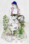 041366 ENGLISH PORCELAIN FIGURE OF A SEATED GIRL