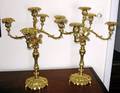 031284 GILT METAL 5LIGHT CANDELABRA 2 H 21 W 13
