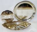 031274 ENGLISH SILVERPLATE TRAY TRIVET  DISH